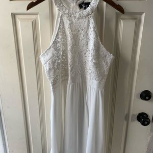 White LULUs cocktail dress Lace XL